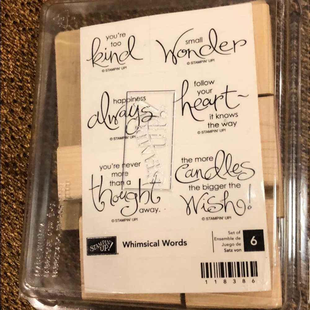 Stampin Up Whimsical Words Rubber Stamps